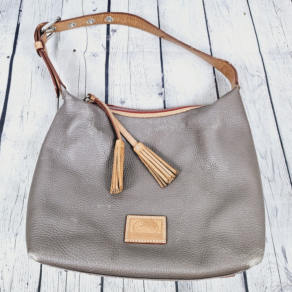 DOONEY & BOURKE | thick pebbled leather hobo shoulder bag